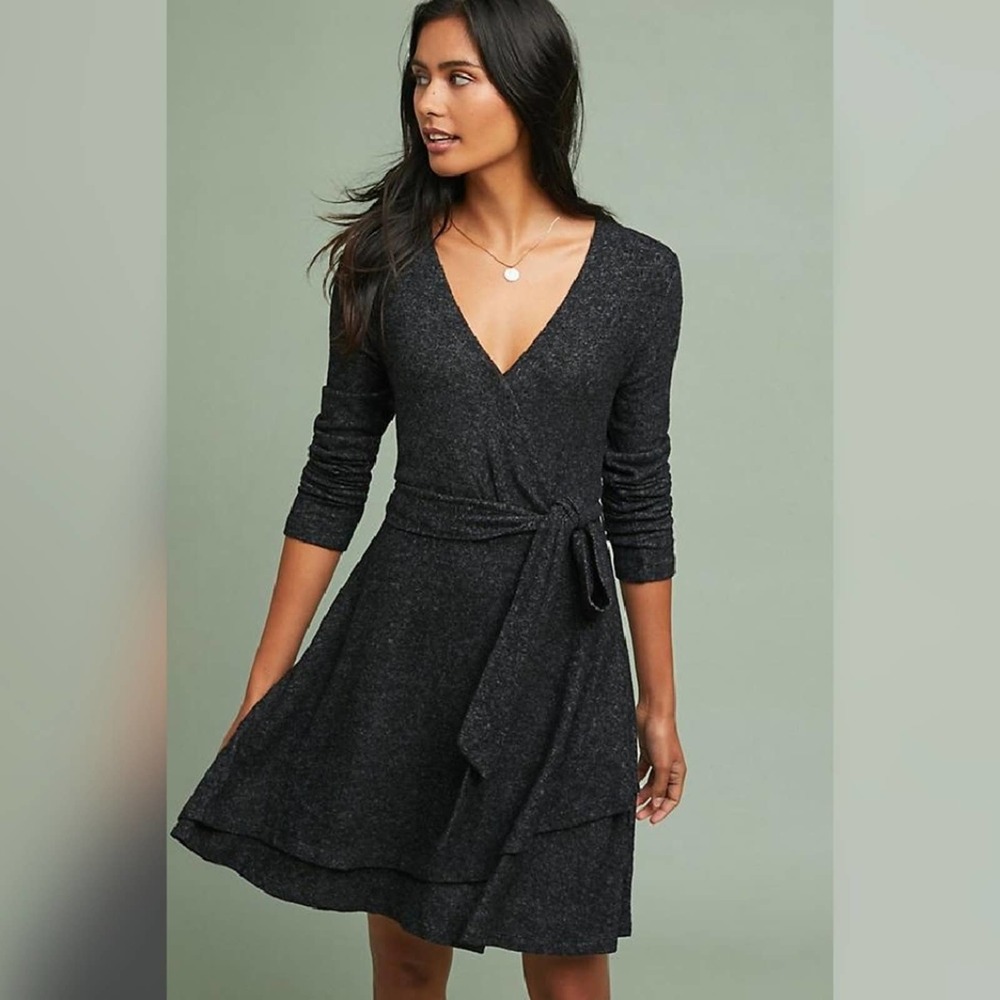 Saturday Sunday Cloudfleece Wrap Dress SZ S NWOT